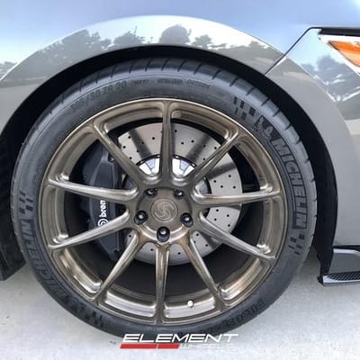20 Staggered Signature Wheels SV501 Brushed Bronze Tinted on a 2017 Ford Mustang GT350