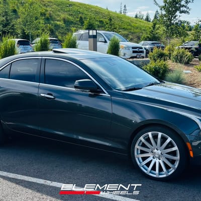 19 inch MRR HR9 in Silver Machined Face on a 2016 Cadillac ATS Sedan