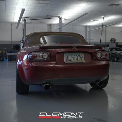 17 Inch Kansei Hypergram in Metallic Carbon w/ Machined lip on 2007 Mazda MX-5 Miata