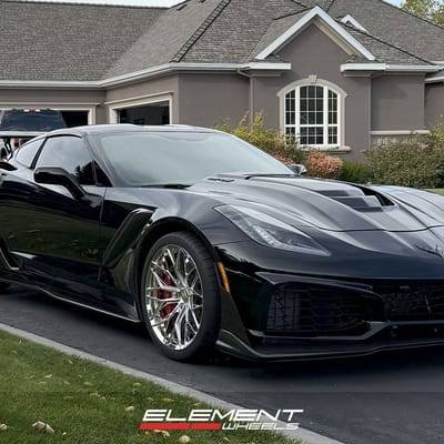Staggered Set Variant Maxim Full Polished on 2019 Corvette C7 ZR1
