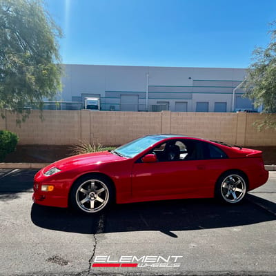 Staggered 18 inch Forged TE37SL Replica on a 1991 Nissan 300zx Turbo