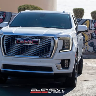 22 inch Dub Push Gloss Black w/ Milled Accents S109 on a 2021 GMC Yukon Denali