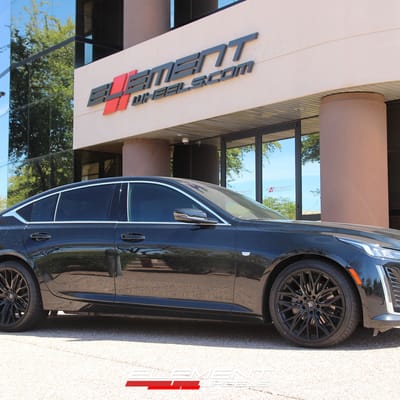 20 inch Staggered Lexani Aries Full Gloss Black on a 2020 Cadillac CT5 Sedan