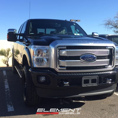 Fuel Nutz Black/Machined on 2015 Ford F-250 w/ Specs