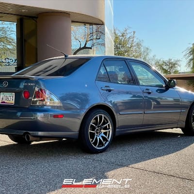 17 inch Vors TR4 in Hyper Black on a 2002 Lexus IS300