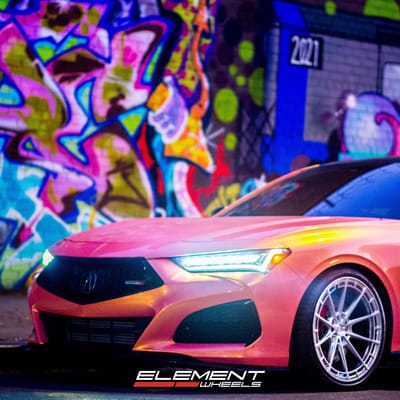 20 inch Variant Aure in Raw Milled on a 2023 Acura TLX Type-S