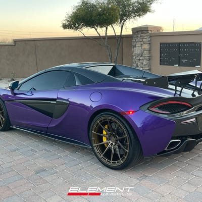 20/21 Double Staggered Variant Aure in Gloss Bronze on a 2018 McLaren 570S Spider
