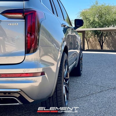 22 inch Asanti ABL-38 in Gloss Black w/ Milled Accents on a 2023 Cadillac XT6