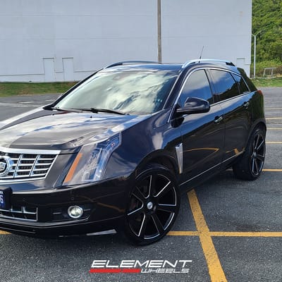 22 inch Asanti ABL-15 Satin Black Milled on a 2013 Cadillac SRX