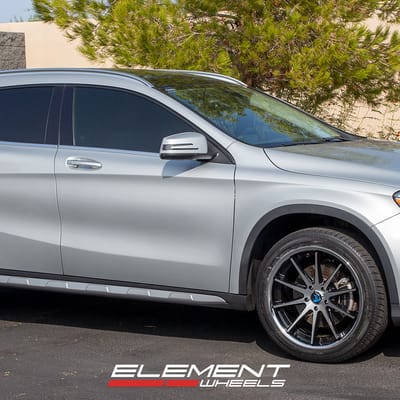 19 inch Rohana RC10 Black Machined w/ Chrome Stainless Steel Lip on a 2015 Mercedes Benz GLA250