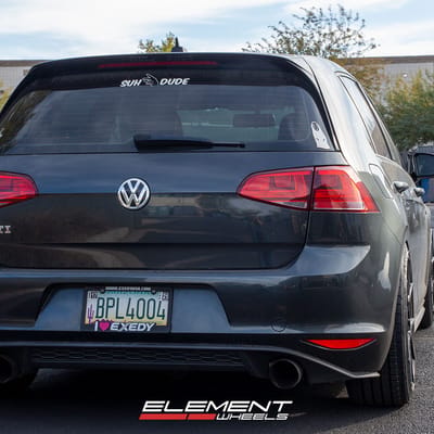 18 inch Rotiform KPS Matte Black w/ Gloss Black Windows R139 on a 2016 Volkswagen GTI