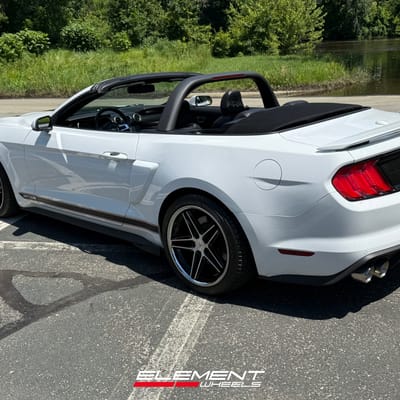 19 inch Ferrada CM1 in Machine Black w/ Chrome Lip on a 2020 Ford Mustang GT/CS