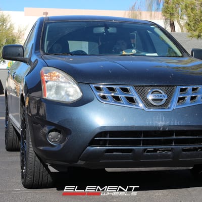 20 inch Lexani Wraith Gloss Black w/ Machined Tips on a 2013 Nissan Rogue