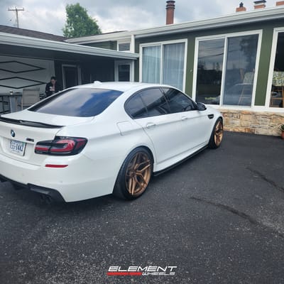 20 inch Staggered Variant Xenon Brushed Bronze on a 2015 BMW M5