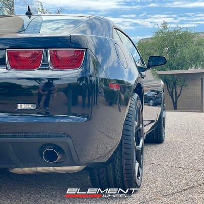 20 inch Staggered MRR M288 in Gloss Black on a 2010 Chevrolet Camaro