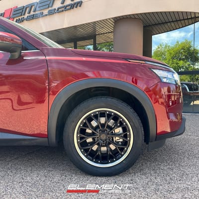20 inch Curva Concepts CFF76 in Gloss Black w/ Stainless Lip on a 2022 Nissan Pathfinder