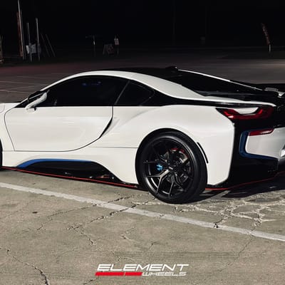 21 inch Staggered Vossen HF-5 in Satin Black on a 2016 BMW i8