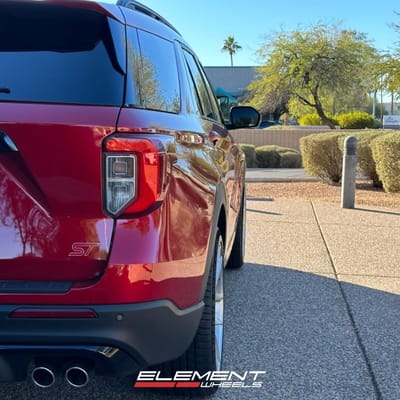 22 Inch Ace Alloy AFF02 Full Brushed Aluminum w/ Clear Coat on a 2023 Ford Explorer