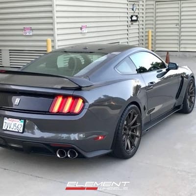 20 Staggered Signature Wheels SV501 Brushed Bronze Tinted on a 2017 Ford Mustang GT350