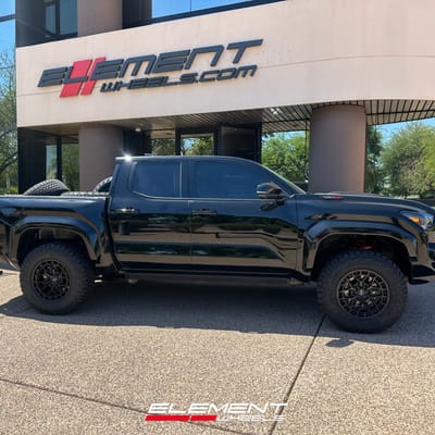 18 inch Vossen HFX-1 in Satin Black on a 2025 Toyota Tacoma TRD Pro 2WD/4WD