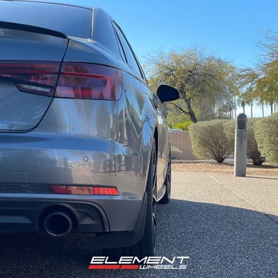 19 Inch Ace Alloy AFF02 in Matte Black on a 2018 Audi A4