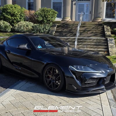 Staggered 19 inch MRR FS01 in Bronze on a 2021 Toyota Supra