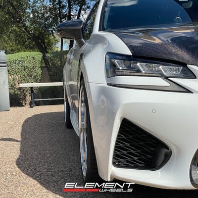 20 inch Staggered Variant SFC-3P in Satin Black on a 2016 Lexus GS-F