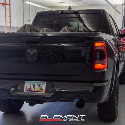 20 Inch Fuel Off-Road Twitch Blackout D772 in All Black on a 2021 Dodge Ram 1500