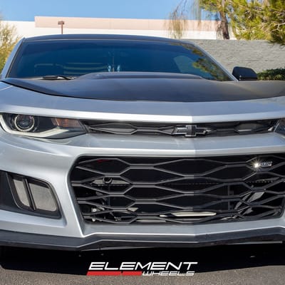20 inch Staggered Rohana RFX5 Brushed Titanium on a 2017 Chevrolet Camaro