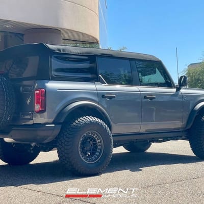 17 Inch Black Rhino Alpha in Matte Black on a 2023 Ford Bronco