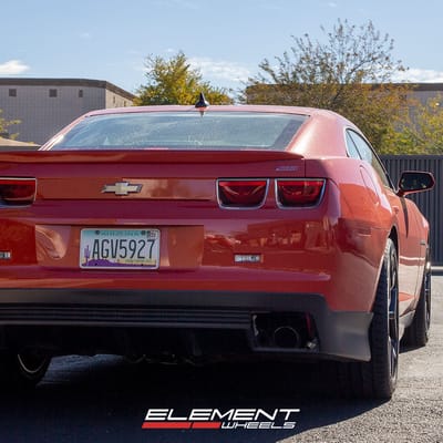 20 inch Staggered MRR M228 Camaro Z28 Replica Wheels Gloss Black on a 2010 Chevrolet Camaro SS