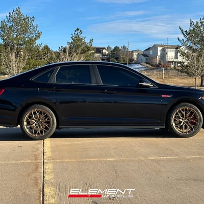 18 inch F1R FS3 in Matte Bronze on a 2019 Volkswagen Jetta GLI