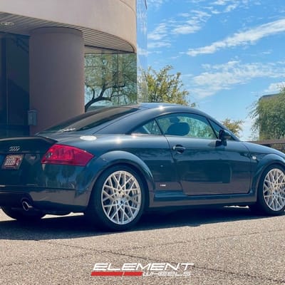 18 inch Rotiform BLQ in Silver Machined on a 2004 Audi TT