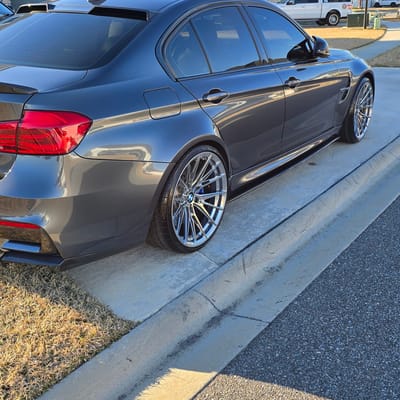 20 Staggered Variant Rian Chrome Powder coated on a 2018 BMW M3