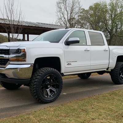 4Play 4P70 Brushed Black On A Chevy Silverado 1500