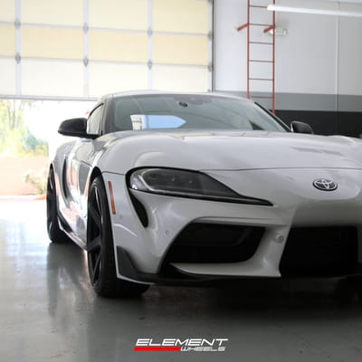 20 inch Staggered Variant SXX-1P Satin Black on a 2022 Toyota Supra GR