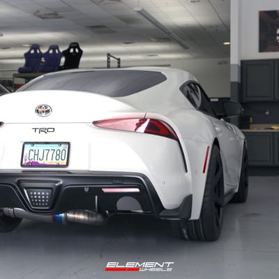 20 inch Staggered Variant SXX-1P Satin Black on a 2022 Toyota Supra GR