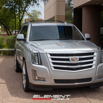 24 Inch Chevrolet Truck Snowflake Replica Wheel Chrome FR59 on a 2017 Cadillac Escalade