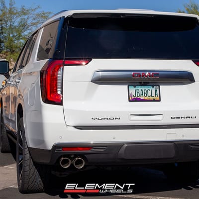 22 inch Dub Push Gloss Black w/ Milled Accents S109 on a 2021 GMC Yukon Denali