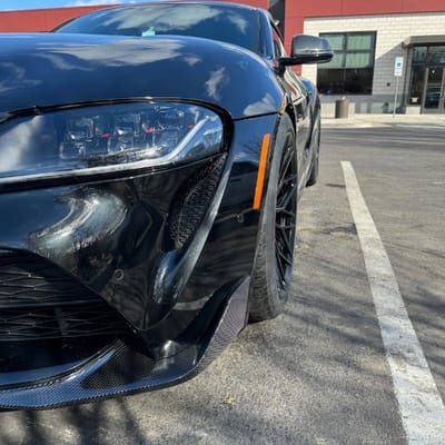 Staggered 19 inch Variant Maxim in Satin Black on a 2021 Toyota Supra