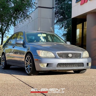 17 inch Vors TR4 in Hyper Black on a 2002 Lexus IS300