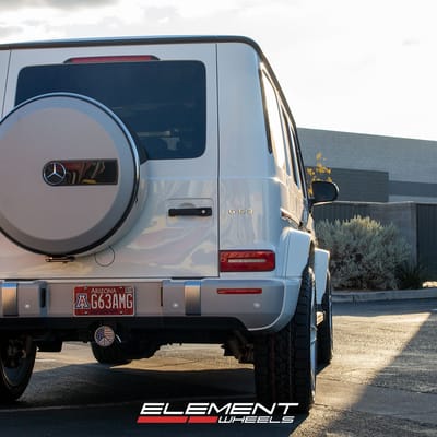 22 inch Lexani Spike Silver on a 2020 Mercedes G63 G-Wagon