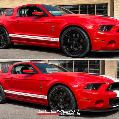 Staggered 19x9.5 | 20x11 Vossen Wheels Vossen HF-5 Gloss Black (Hybrid Forged) on Ford 2007-2014 Ford Mustang Shelby GT500