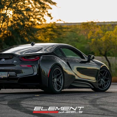 20 inch Staggered Variant Xenon Satin Gunmetal on a 2019 BMW i8