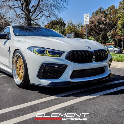 Staggered 20 Inch BBS LM Gold on a 2022 BMW M8