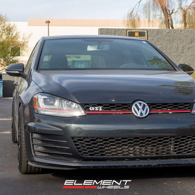 18 inch Rotiform KPS Matte Black w/ Gloss Black Windows R139 on a 2016 Volkswagen GTI