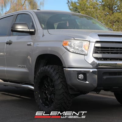 20 inch Level 8 Off-Road Slingshot Matte Black on a 2015 Toyota Tundra 2WD Crew Cab