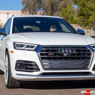 22 inch Vossen CV10 Silver Machined on 2018 Audi SQ5
