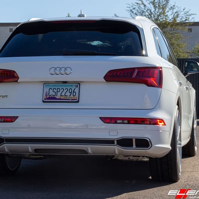 22 inch Vossen CV10 Silver Machined on 2018 Audi SQ5