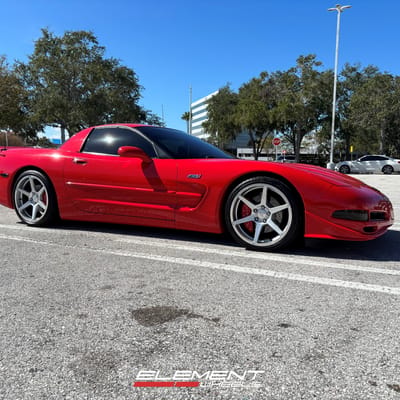 19 Inch Ace Alloy AFF06 in Liquid Silver on a 1999 Chevrolet Corvette C5